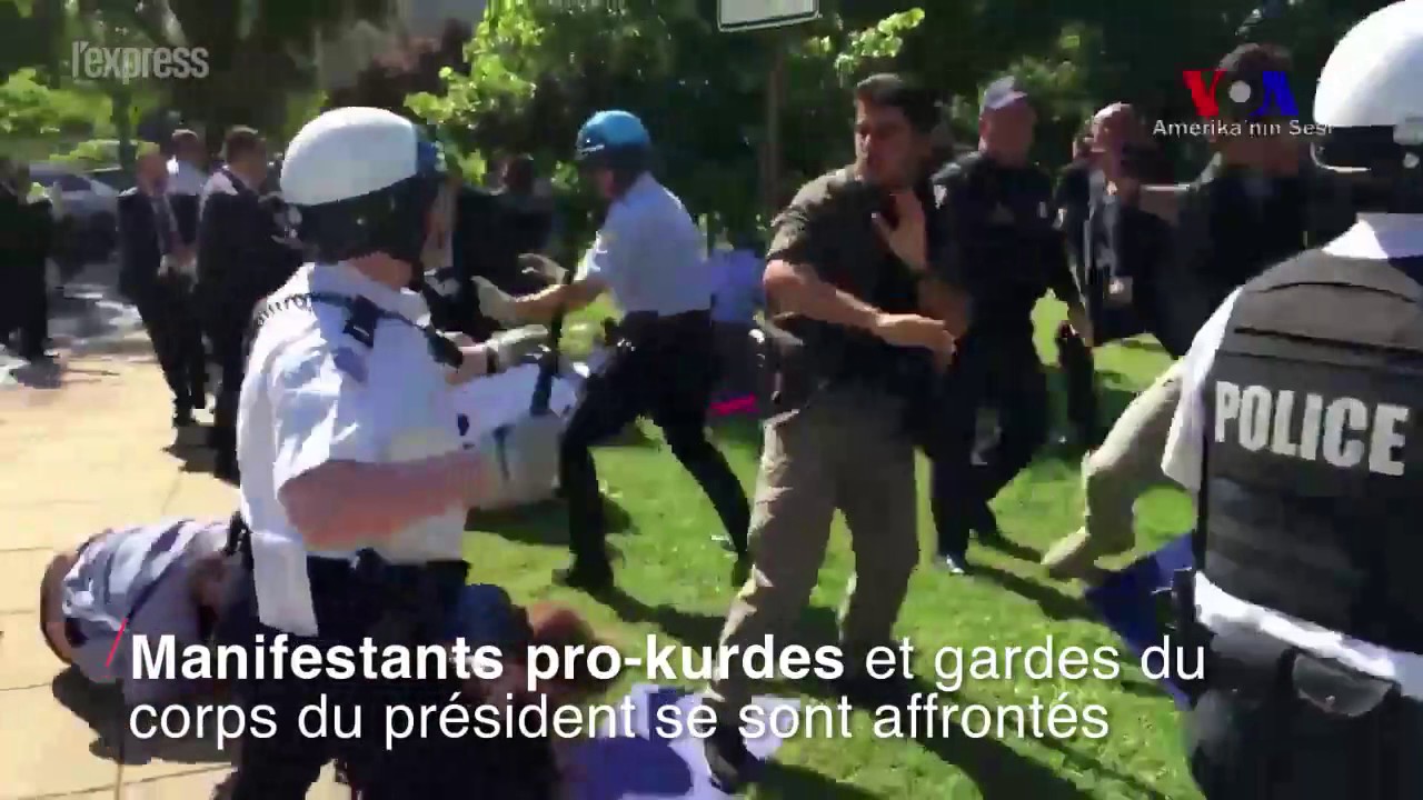Manifestants brutalisés à Washington: Erdogan aperçu contemplant la scène