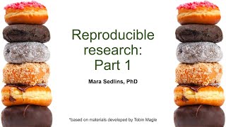 Data and Donuts: Reproducible Research Part 1