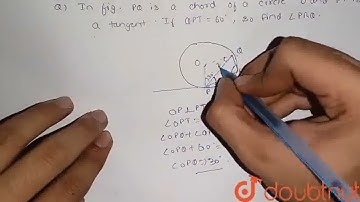 In Figure PQ is a chord of a circle with centre O and PT is a tangent. If QPT =60^@ so, find PRQ...