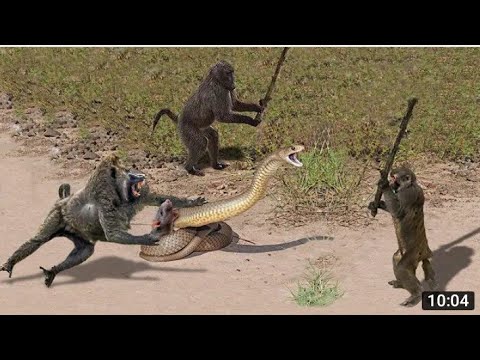 OMG! Monkey Save Mouse from Banded krait  huge Snake Hunt | Khalid Rohail Zoo TV