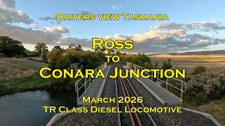 Drivers view Tasmania, Ross to Conara Junction, Mar 2026