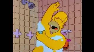 Homero Cantando En La Ducha - Simpsons Efecto Meme Edición