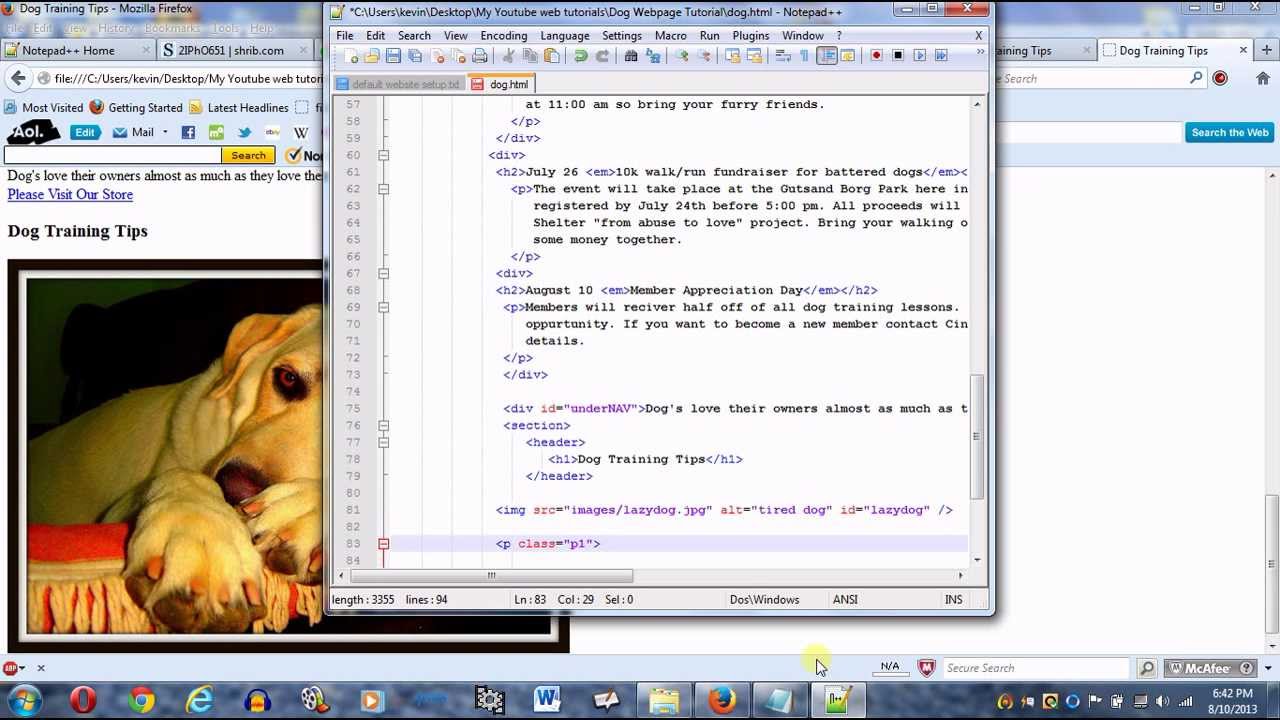 Do It Yourself – Tutorials – Create a webpage using HTML and CSS