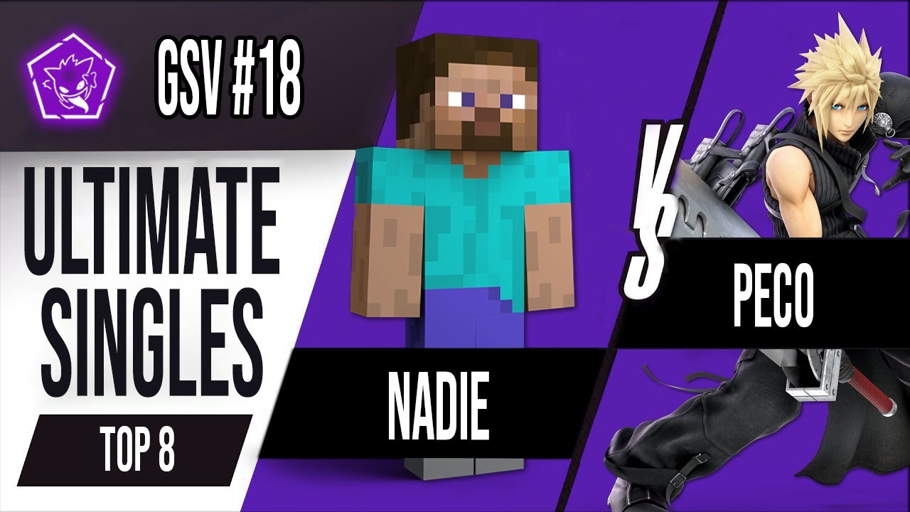 GSV #18- Top 8 - Nadie (Steve) Vs Peco (Cloud) Smash Ultimate Lima Perú