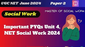 Important Topic and PYQs | Unit 4 Community Organization | UGC NET  Social Work | By  Manjari Tiwari