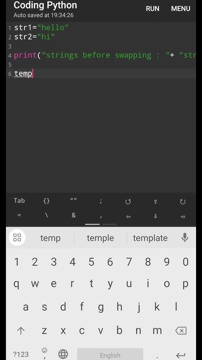 Python program to swap two strings #shorts - YouTube