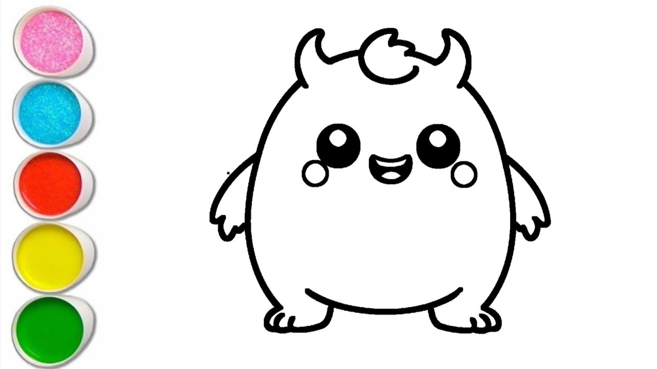 How to draw a cute monster 👾