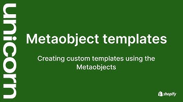 7. Metaobject templates @ UNICORN Shopify theme