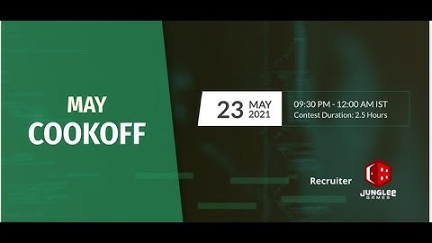 Codechef May COOK OFF MARARUN | Solved | Python