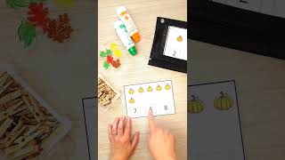 Adapted Math - Counting Pumpkins (1:1 Correspondence) #teacher #homeschool #counting #shorts