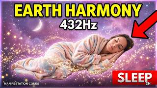 432Hz 🌿 Earth Tuning Harmony • Deep Theta Sleep & Melatonin Release | Binaural Sleep Waves • 2 HOURS