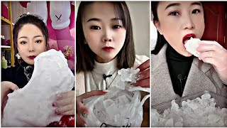 اصوات اكل الثلج | اكل الثلج الابيض العادي ️ | Eat white ice ️️ | اكل كوري | اكل ثلج | ثلج كوري