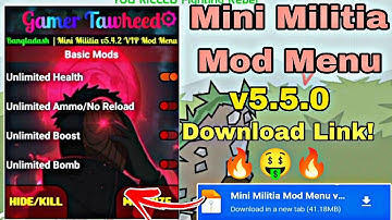 Mini Militia Mod Menu v5.5.0 | Mini Militia Hack Mod Download Link | Mini Militia Hack