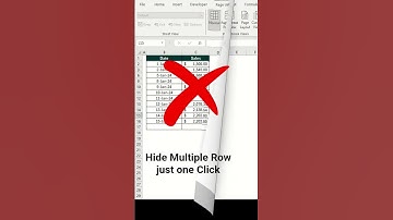 Hide Multiple Row just one Click #excel #foryou #foryou #unfrezzmyaccount #please #viral #subscribe