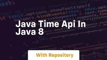 java time api in java 8