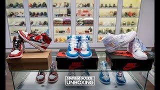 LOUIS VUITTON OFF–WHITE X NIKE AIR JORDAN 1S UNBOXING 