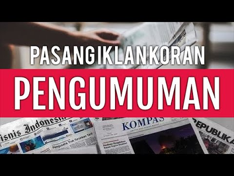 Pasang Iklan Koran Pengumuman