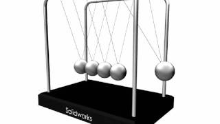 Newton's Cradle (Pendulum) Animation - Solidworks & Maya screenshot 5