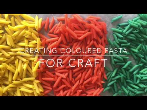 How to Color pasta for craft
