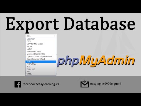 How to export MySQL databases using phpMyAdmin | Easy Learning IT Classroom