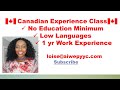 Canadian Experience Class - No Minimum Education, Low Language, Easiest way to Immigrate to Canada