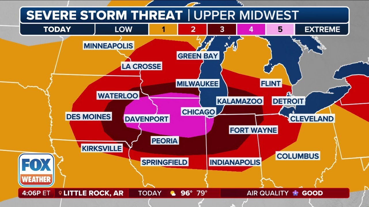 Severe weather threat upgraded in Chicago as Midwest braces for ...