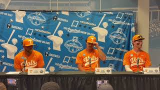 Tennessee Baseball press conference after losing to ECU in the Chapel Hill Regional