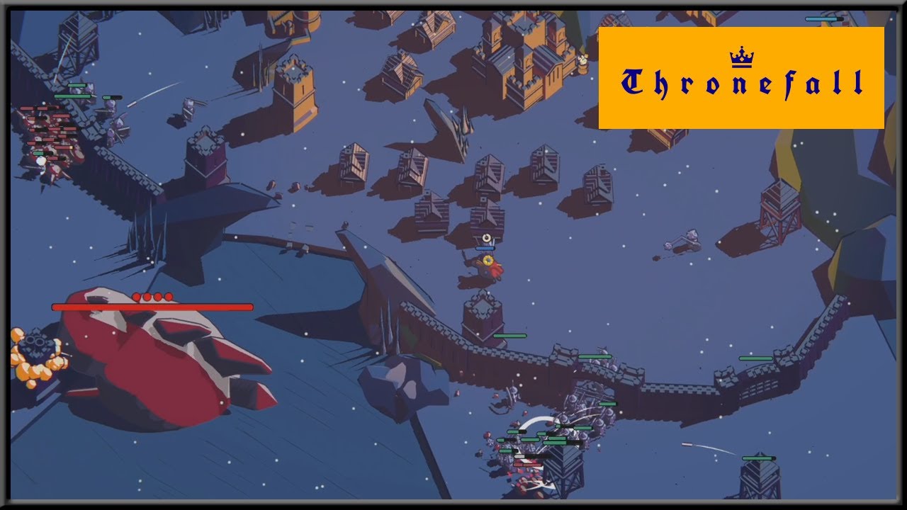 [Thronefall] 기지를 건설하고 병력을 뽑고 영웅으로 적을 막는 디펜스게임 - YouTube