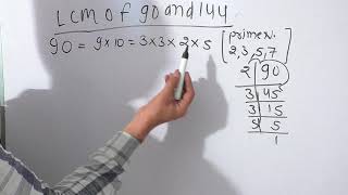 Lcm of 90 and 144 In Hindi | Surendra Khilery | Class 10 maths