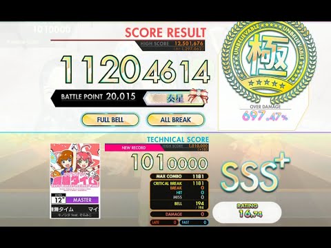 [オンゲキ bright MEMORY] マイオドレ！舞舞タイム (MASTER) ABFB理論値 [外部出力]