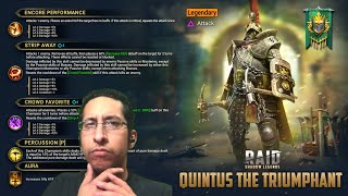 My Thoughts on Quintus The Triumphant | Raid Shadow Legends