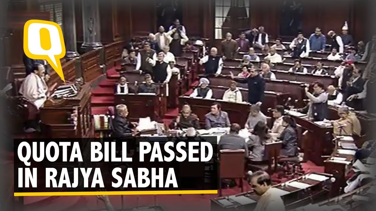 Rajya Sabha Votes for Bill on 10% Reservation for Upper Castes