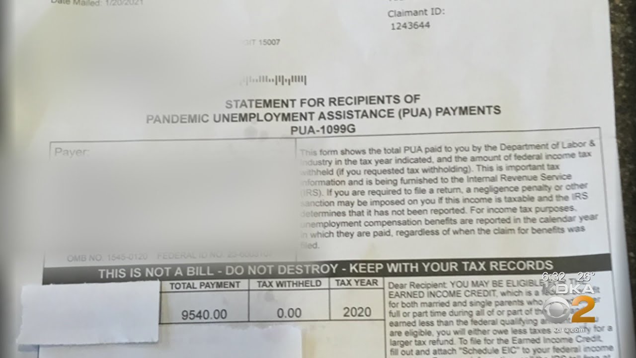 Taxpayers Get 1099 Forms From Unemployment Office For Income They Never  Received - YouTube