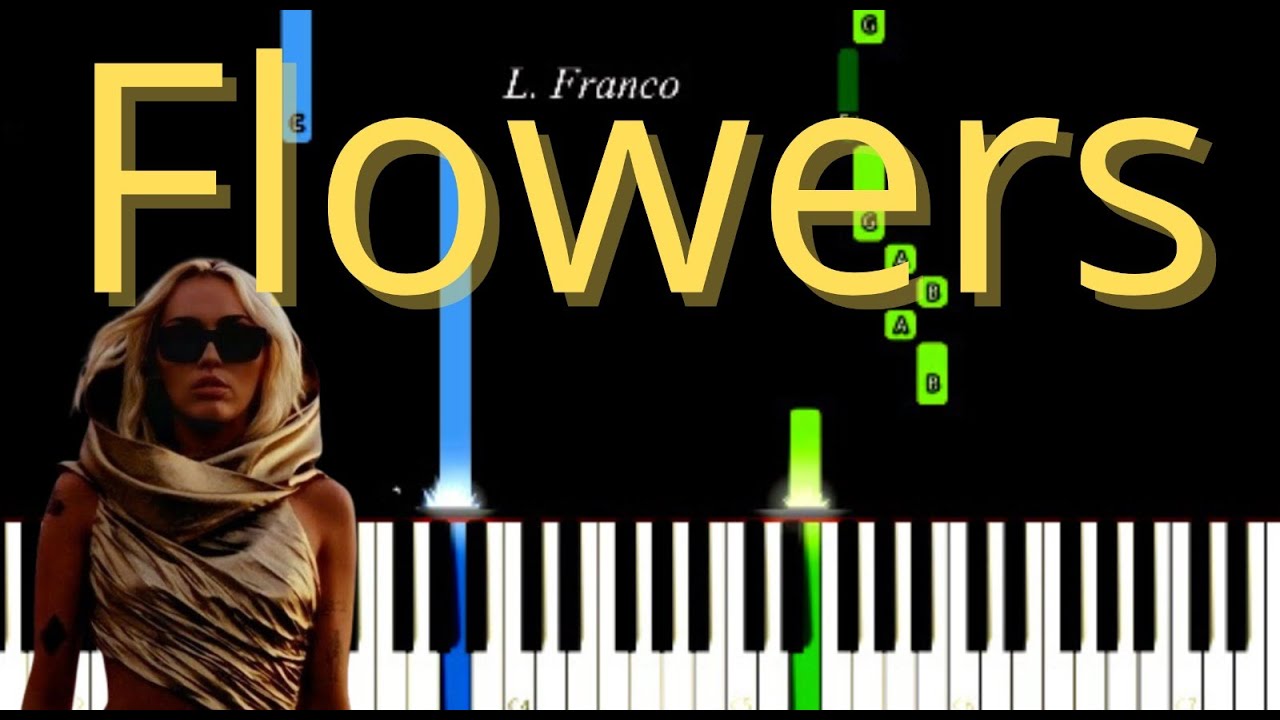 Flowers Miley Cyrus  Easy Piano Tutorial