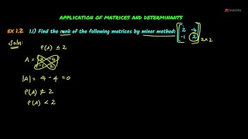 SK | 12th | Maths | CH-01-LE-17 | Ex 1.2 - Sum 1-i | Applications of Matrices & Determinants