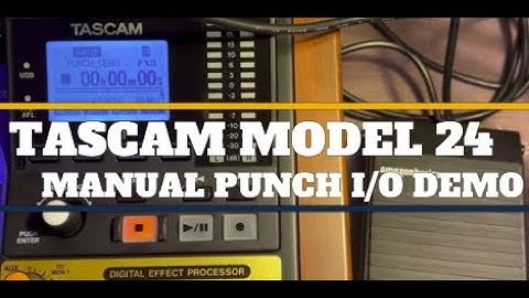 Tascam Model 24 Manual Punch In / Out Real Time Demo