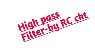 HIGH PASS RC FILTER BY PSPICE