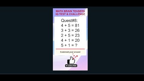 Math Brain Teasers: IQ Test & Challenge