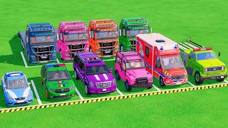 VUS GAME - TRANSPORTING POLICE CARS, FIRE DEPARTMENT, AMBULANCE VEHICLES WITH TRUCKS - FS22 #380 screenshot 1