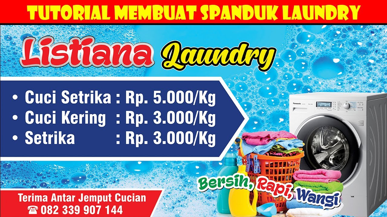 Desain Spanduk Laundry