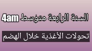 1)الدرس الاول: تحولات الأغذية خلال الهضم السنة الرابعة متوسط الجيل الثاني