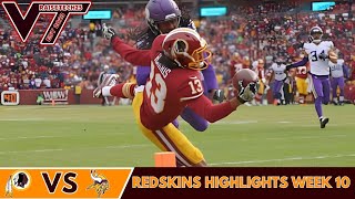 Redskins highlights week 10 Vs. Vikings 