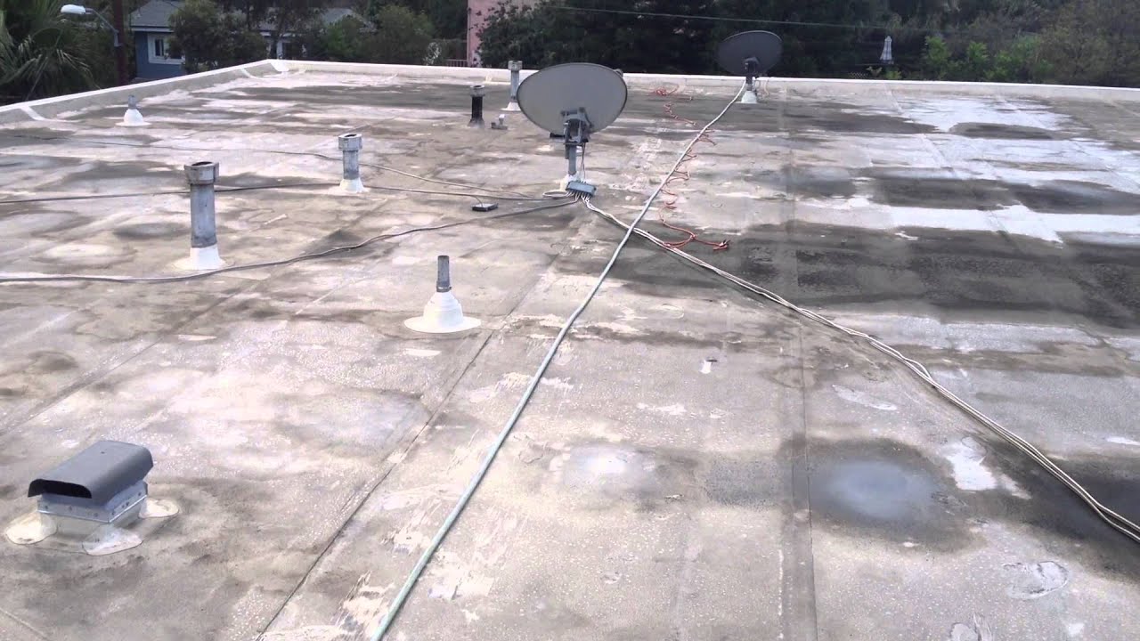 PVC Membrane Roof Before cleaning YouTube