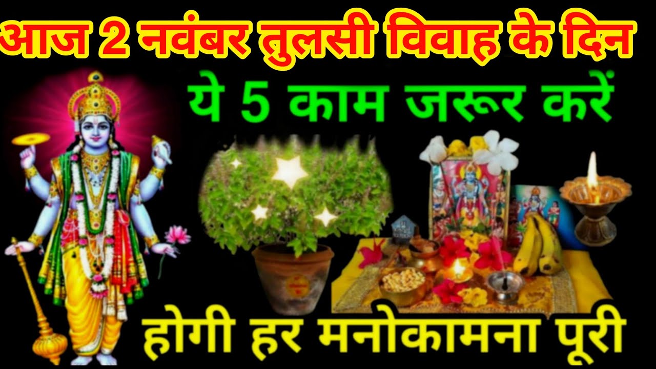 02 नवंबर तुलसी विवाह के दिन भूल से भी ये 5 काम ना करें नहीं तो घर में 😱 कंगाली आ जाएगी Tulsi Vivah.