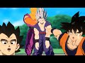 Gohan Beast & Orange Piccolo show their forms to Goku, Vegeta and Broly