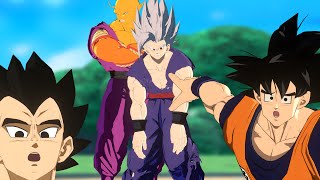 Gohan Beast & Orange Piccolo show their forms to Goku, Vegeta and Broly