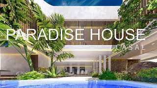 (PARADISE HOUSE)CASA MINIMALISTA MODERNA 10 X 20 CON ALBERCA / HOUSE TOUR / HOUSE DESING 10 X 20