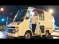 【雨の車中泊】DIYした宅配バンで、地元グルメを楽しむ車中泊。
