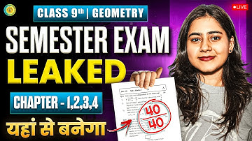 Class 9th Geometry Marathon😍 | Semester exam live📚 | Important Questions | Maharashtra Board🔥😍