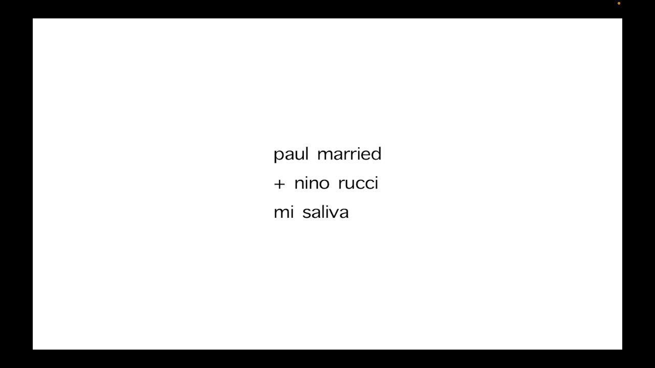 Watch Paul Married, Nino Rucci - Mi Saliva on YouTube Watch Paul Married, Nino Rucci - Mi Saliva on YouTube